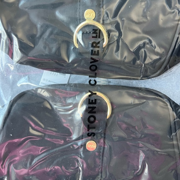 Stoney Clover Lane Noir Black Nylon Duffel Bag with Gold Metal Hardware - Picture 13 of 14